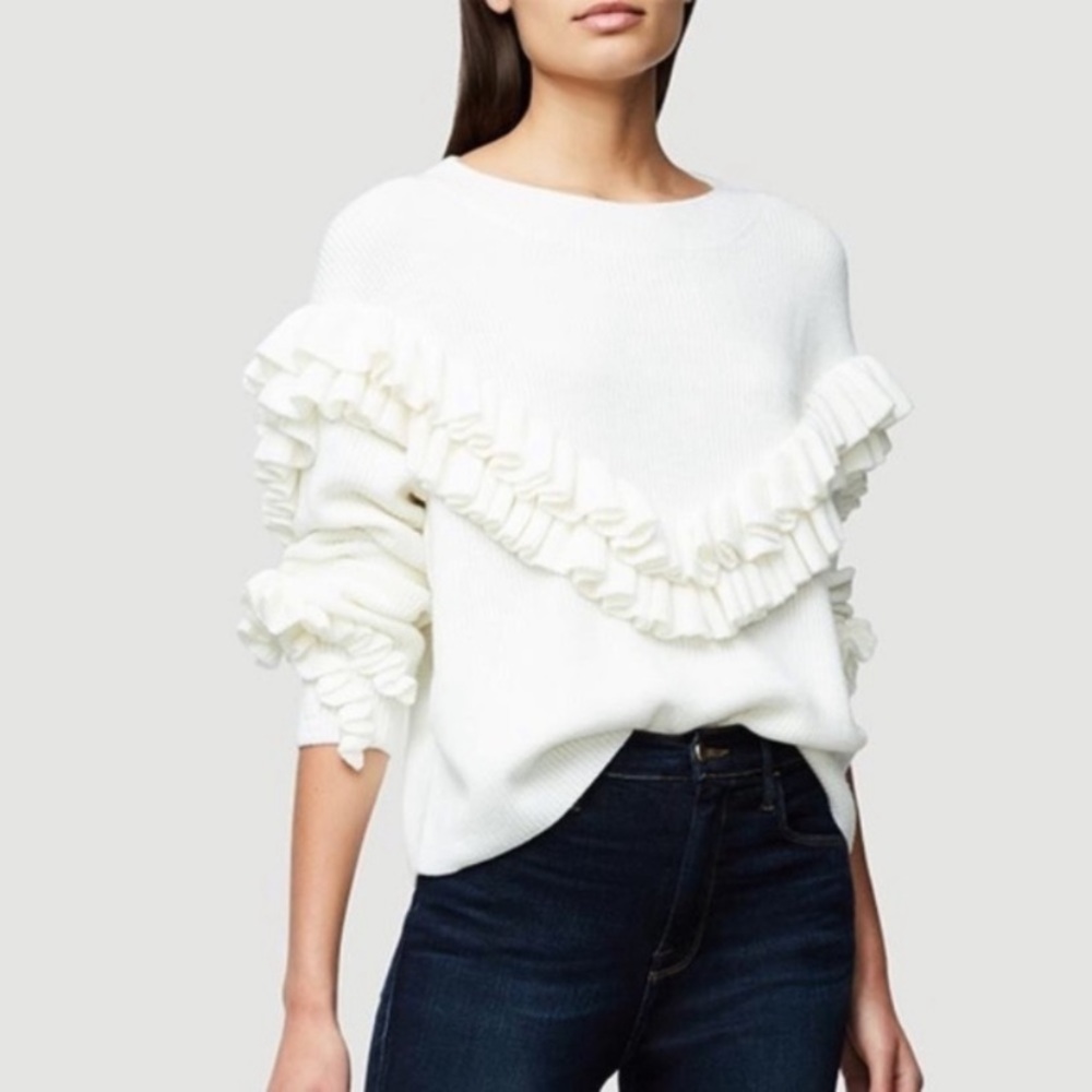 NWT Frame Ruffle Dolman Sweater